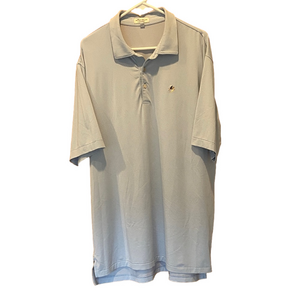 Peter Millar Summer Comfort Blue and White Stripe Short Sleeve Polo Shirt XL